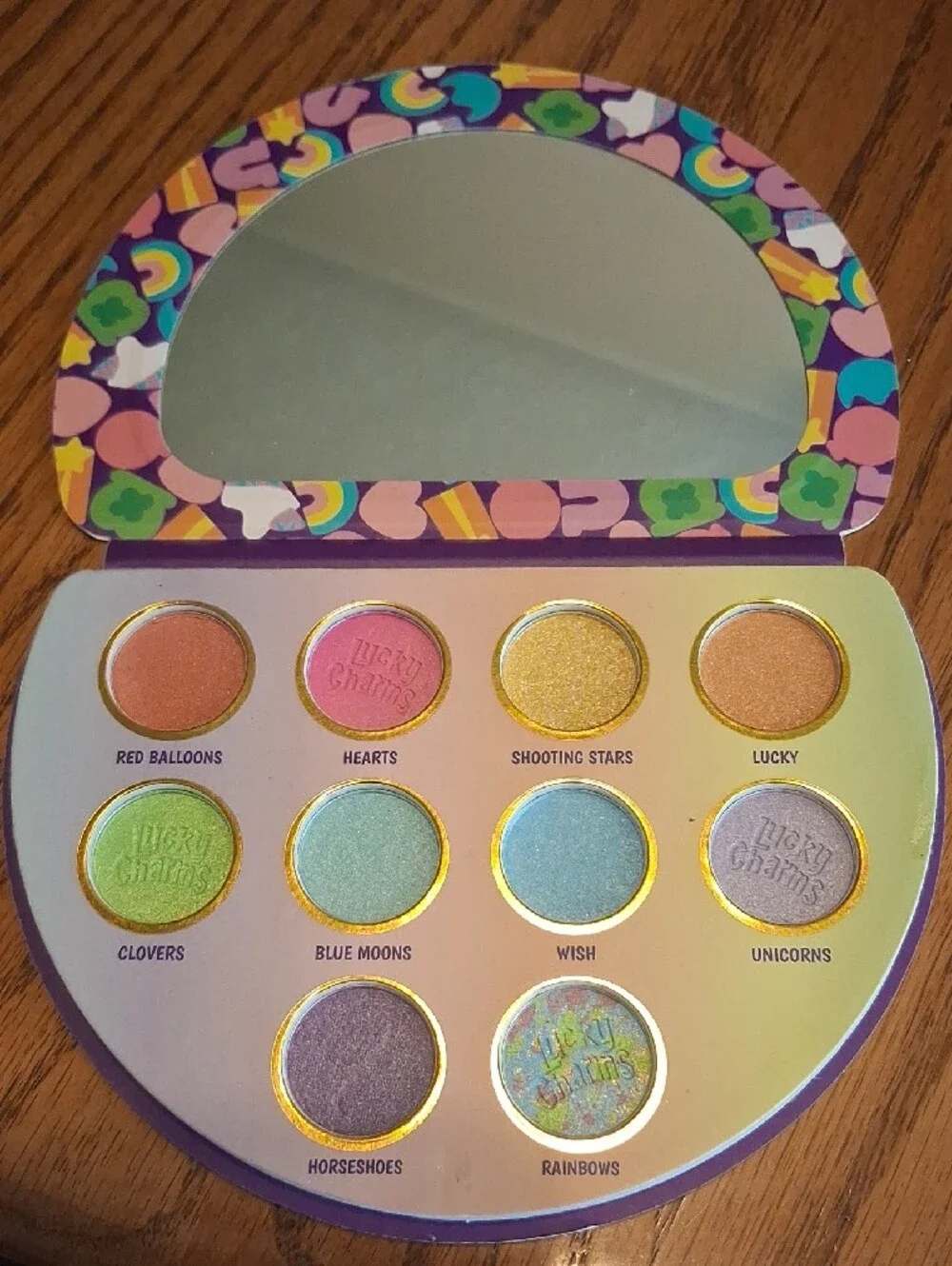 Lucky Charms Eyeshadow & Cheek Shimmer Palette — Teal, Yellow & Pink